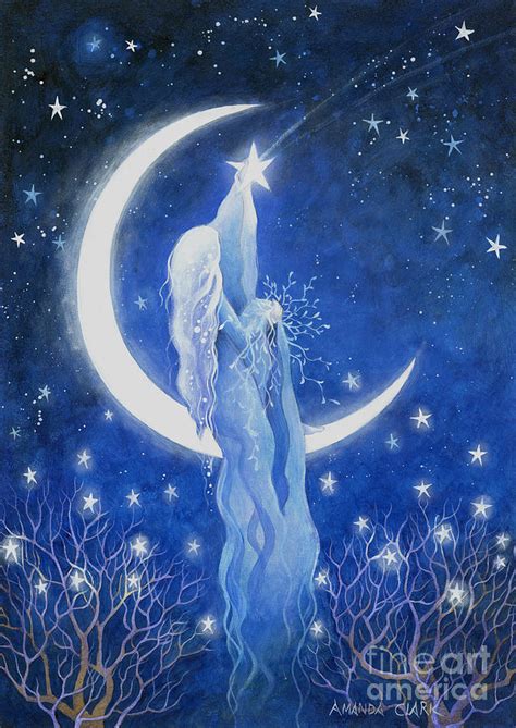 Moon Goddess Painting by Amanda Clark - Pixels