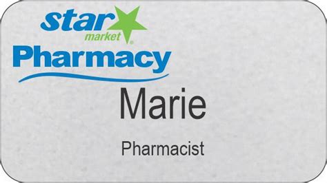 Star Market Pharmacy Silver Badge - $1.71 | NiceBadge™