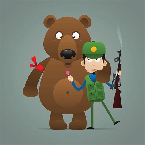 Cartoon Of Bear Hunting Gun Illustrations, Royalty-Free Vector Graphics & Clip Art - iStock