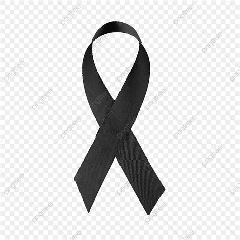 Black Ribbon Silhouette PNG Images, Remembrance Day Silence Grief Black Ribbon, Black Ribbon ...