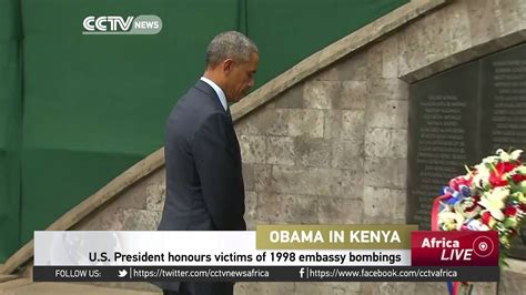 U.S. President honours victims of 1998 embassy bombings - YouTube