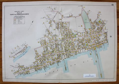 Barnstable County, Part of Town of Provincetown - Antique Maps and Charts – Original, Vintage ...