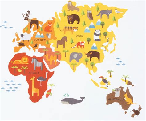 World Map Wall Decal | WallDecals.com