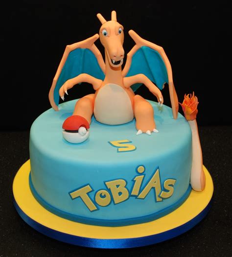 Pokemon Birthday Cake Featuring Charizard - CakeCentral.com