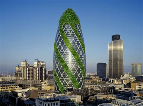 London's Famous Gherkin Building Goes Green - Literally