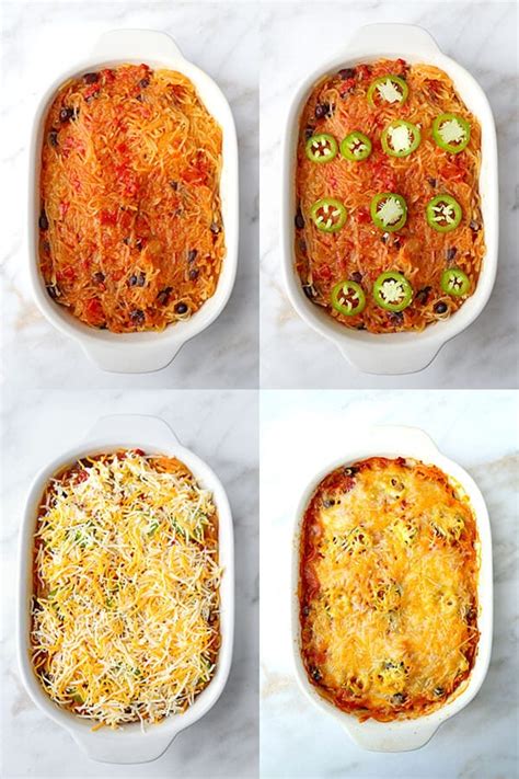 Mexican Spaghetti Squash Casserole With Avocado Salsa - Pickled Plum Food And Drinks