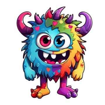 Funny Cartoon Monster Isolated On A White Background Vector Illustration, Funny Cartoon Monster ...