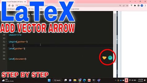 How To Add A Vector Arrow In LaTeX 🔴 - YouTube