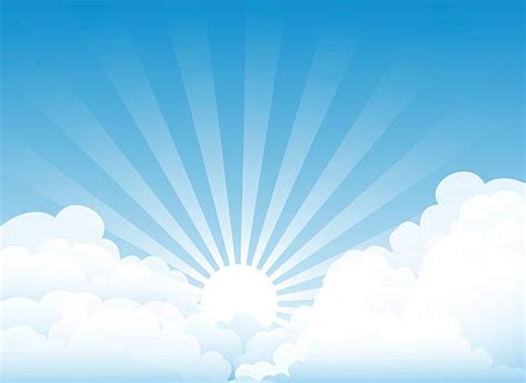 Sun Rays Through Clouds Illustrations, Royalty-Free Vector Graphics ...