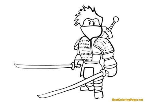 Ninja Roblox - Free printable coloring pages in 2024 | Coloring pages, Free printable coloring ...