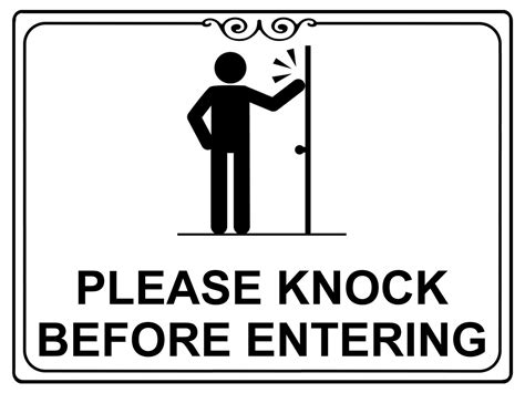 253 PLEASE KNOCK BEFORE ENTERING Metal Aluminium Door Sign Plaque House Office | eBay