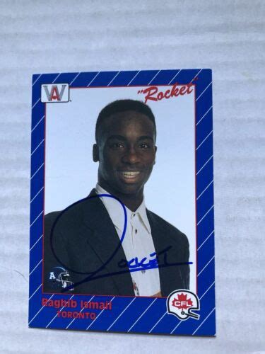 Raghib Rocket Ismail Signed 1991 CFL Toronto Argonauts Card # 38 | eBay