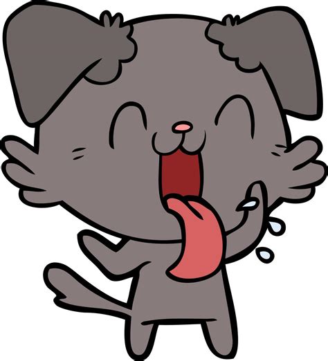 Cartoon dog sticking tongue out 13746306 Vector Art at Vecteezy