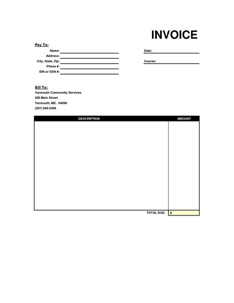 Invoice Blank Form * Invoice Template Ideas