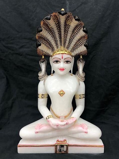 Painted White Marble Jain Mahaveer Statue, For Worship, Size: 2.5 Feet Height at Rs 35000 in Alwar