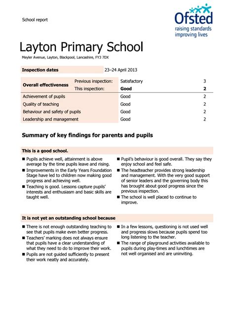 Ofsted Report 2013 by Schudio - Issuu