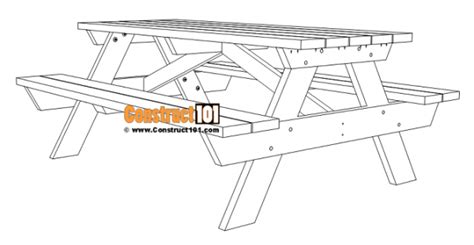 6 Foot Picnic Table Plans | DIY Projects - Construct101