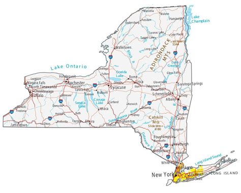 Map Of New York State With Cities - Robyn Christye