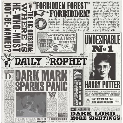 Harry Potter Daily Prophet Newspaper Wizard Poster Mono Wallpaper 108700