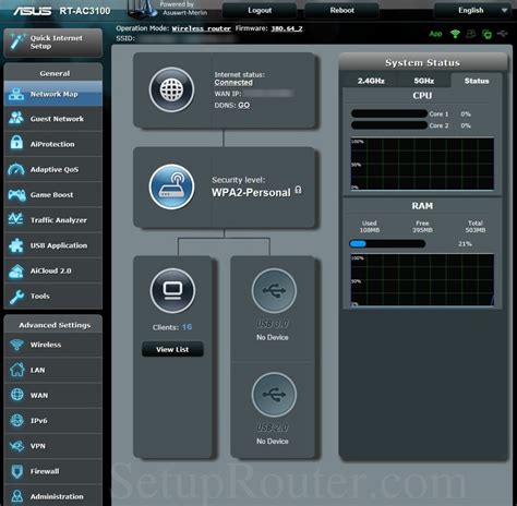 Asus RT-AC3100 Asuswrt-Merlin Screenshot NetworkMap