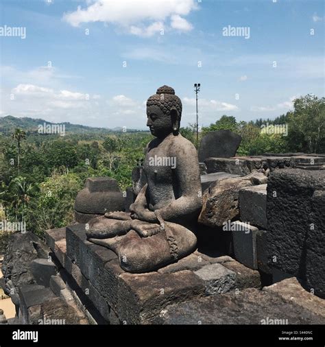 Buddha Statue in Borobudur Temple Stock Photo - Alamy