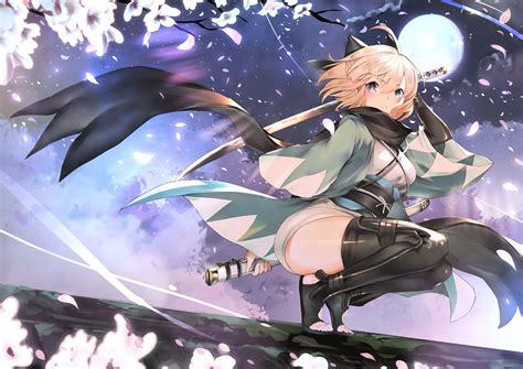 [100+] Okita Souji Wallpapers | Wallpapers.com