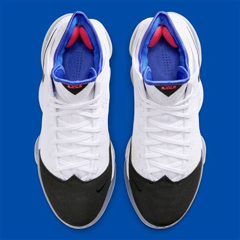 Nike LeBron 19 Low White Black Medium Blue Siren Red DH1270-100 ...