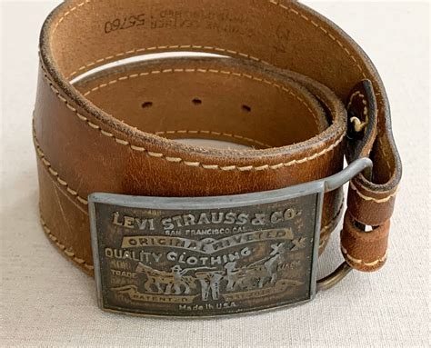 Levi's Leather Belt Buckle Vintage Levi Strauss & Co Made in USA ...