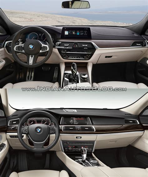 2017 BMW 6 Series GT vs. BMW 5 Series GT interior dashboard