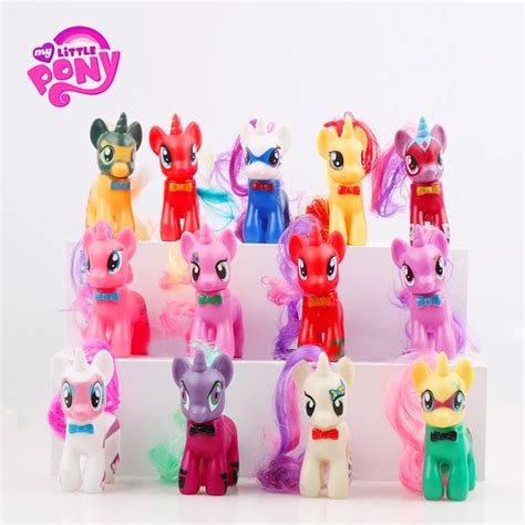 13pcs/Set 8cm My Little Pony Toys Friendship Is Magic Mini Pony PVC Action Figures Set ...