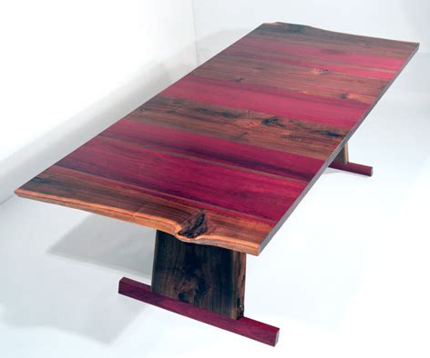 Solid Walnut Dining Table - absolutely gorgeous with purple heart wood