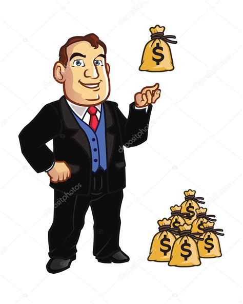 Banker with Bag of Money Stock Vector Image by ©gagu #77687778