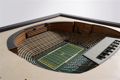 Oregon Ducks Autzen Stadium 3D Wood Stadium Replica — 3D WOOD MAPS ...