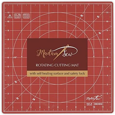 Amazon.com: Calibre Art Self Healing Rotating Cutting Mat 18x18 (17 ...