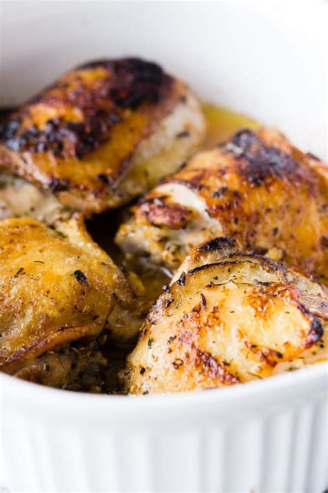 Oven Roasted Greek Chicken Thighs - Easy Peasy Meals