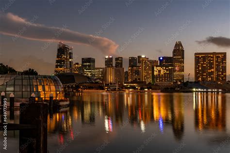 Marina Bay and Gardens at night / sunriseViews around Singapore , Asia ...