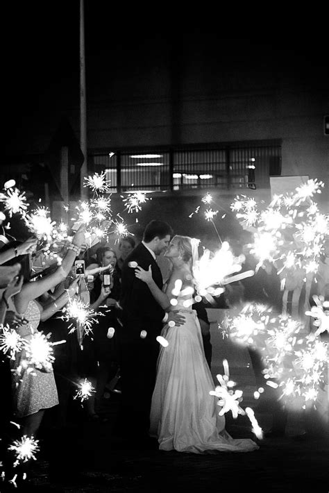 Fun wedding exit...Sparklers! (be sure to use 20inch or 36 inch sparklers so they last)