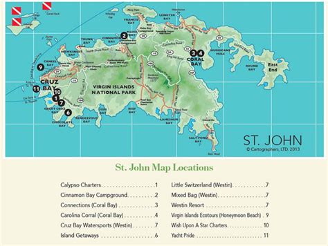 St. John Island Road Map | Johns island, Island map, Saint john island