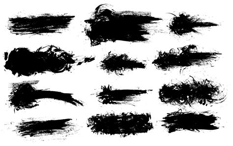 12 Hard Grunge Brush Stroke Banner (PNG Transparent) | OnlyGFX.com