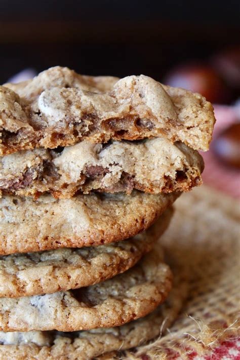 Chestnut Cookies with Chocolate Chips - Cooking On The Weekends