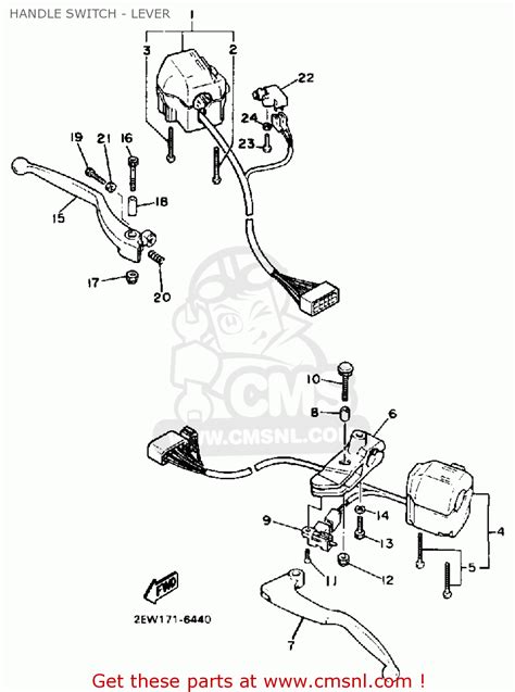 Yamaha FZ600 1986 FAZER USA HANDLE SWITCH - LEVER - buy original HANDLE ...