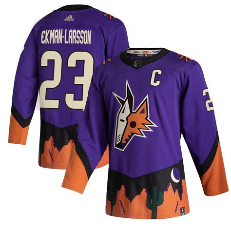 Men's Arizona Coyotes Oliver Ekman-Larsson adidas Purple 2020/21 ...