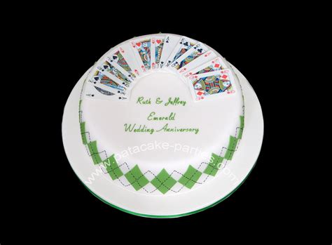 Pat-a-Cake Parties: Emerald (55 year) Wedding Anniversary Cake