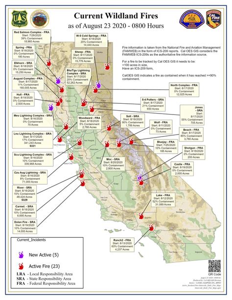 California Active Wildfires Map