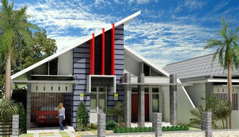 Desain Rumah Atap Miring 2 Lantai - Homecare24