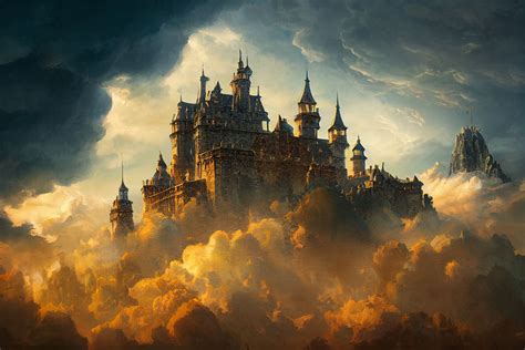 Fantasy castle in the clouds by Zumstein on DeviantArt