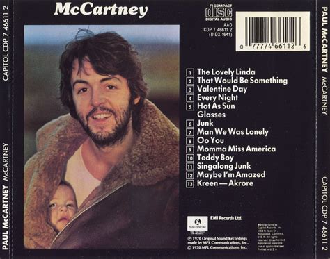 Music Of My Soul: Paul McCartney-1970-McCartney(Capitol/Parlophone/EMI ...