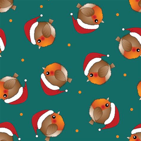 Red Robin Bird Santa Claus on Green Background. 5124842 Vector Art at Vecteezy