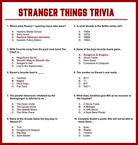 10 Best Fun Printable Trivia PDF for Free