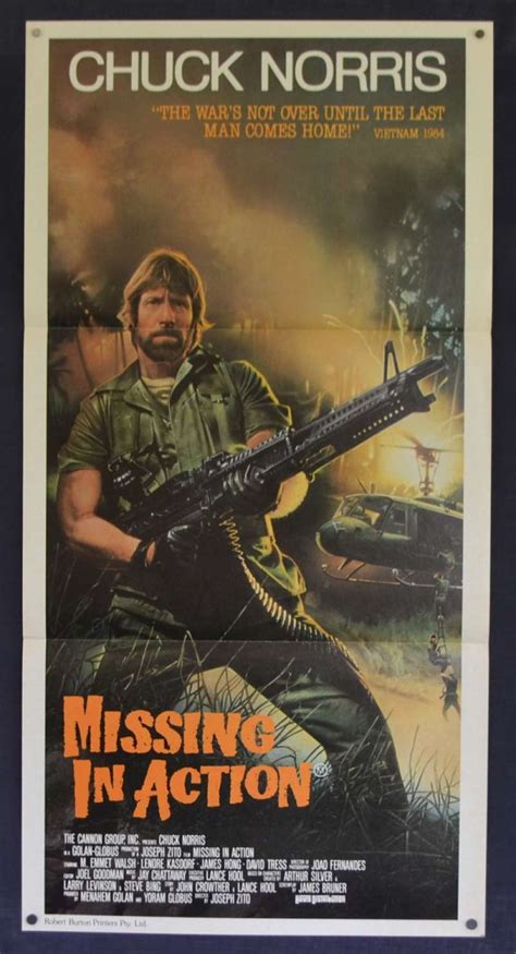 Missing In Action, Original Vintage Film Poster| Original Poster Vintage Film And Movie Posters ...